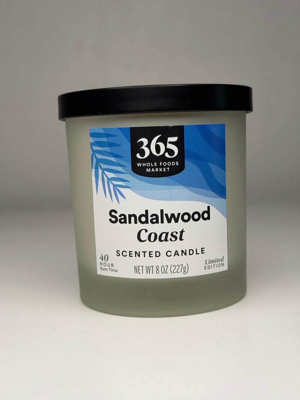 365 Whole Foods Market Sandalwood Coast Candle, Soy Wax 20 Hours Limited Edition